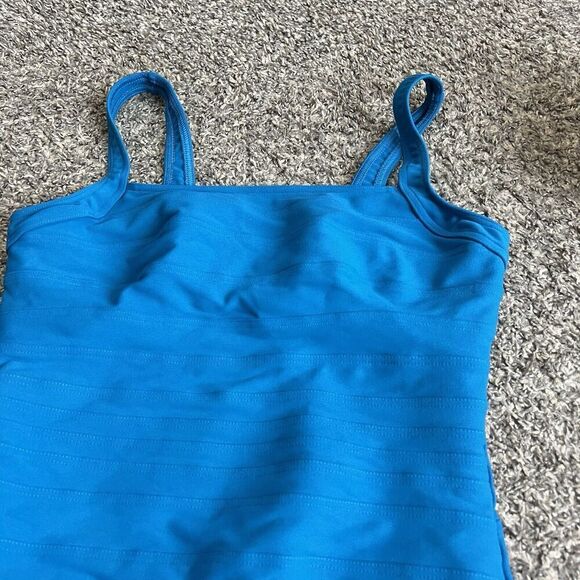 Miraclesuit Spectra Banded One Piece Swimsuit Solid Blue Plus Size US 16 UK 18 - Picture 3 of 8